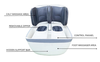 BOT_02 Leg and Foot/Calf Air Bag Machine with Vibration Heat & Roller Massager