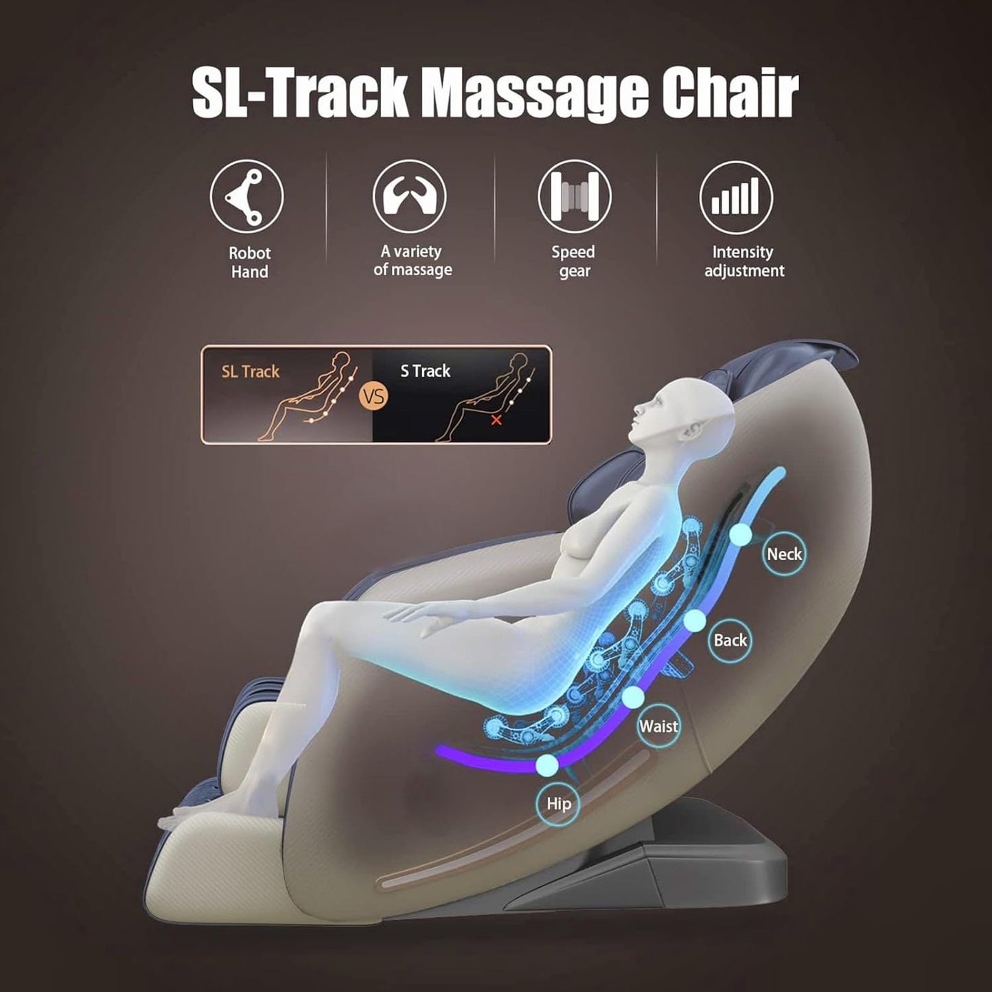 BOT2701 3D Massage Chair with SL Track Zero Gravity